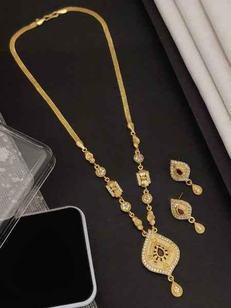 Designer Royal Gold Plated Pendant Set