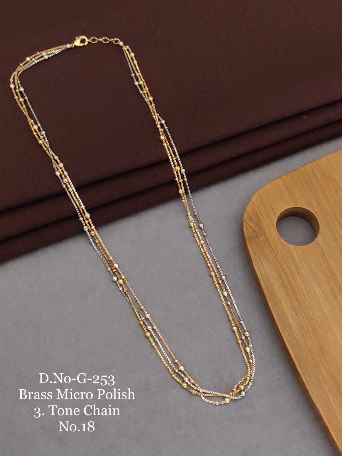 Designer 3 Tone Daily Wear Ladies/Women's Chain