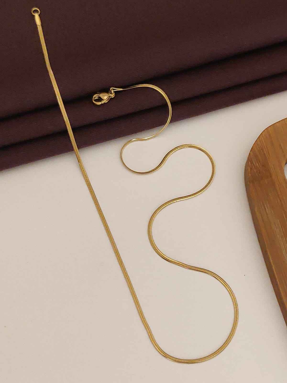 Gold Plain Snake Chain