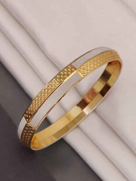 Designer Men's Royal Gold Plated Kada Bracelet
