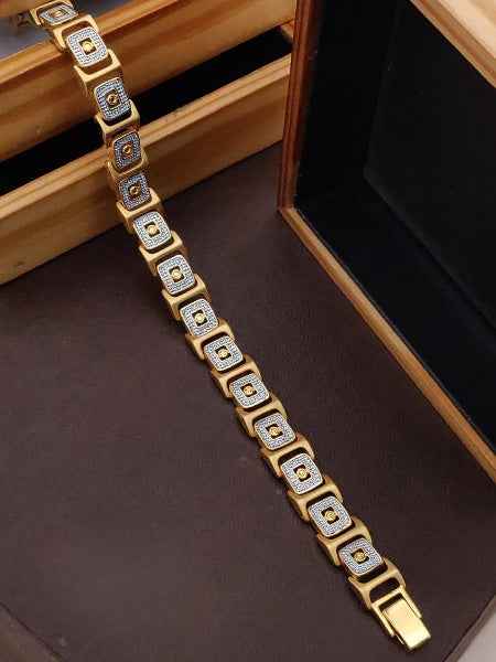 Designer Men's Gold Plated Loose Bracelet
